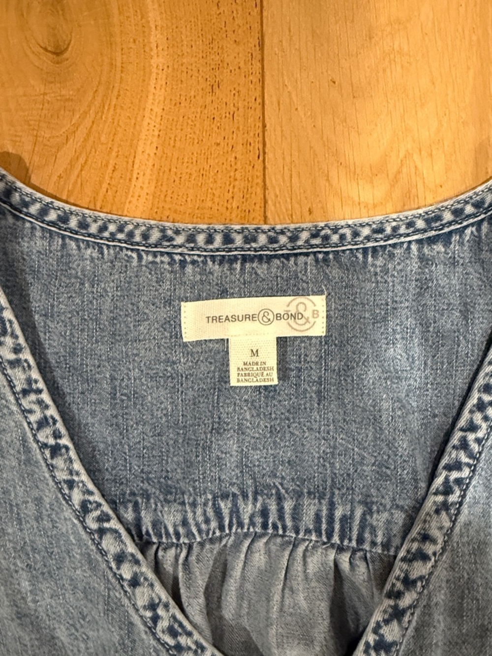 Treasure & Bond Women’s ' Denim Midi Dress in Blue - Picture 2 of 4